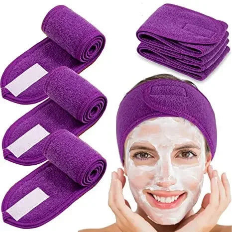 Adjustable Head Band Women Spa Wide Hairband Yoga Bath Shower Makeup Wash Face Cosmetic Headband Soft Toweling Hair Accessories