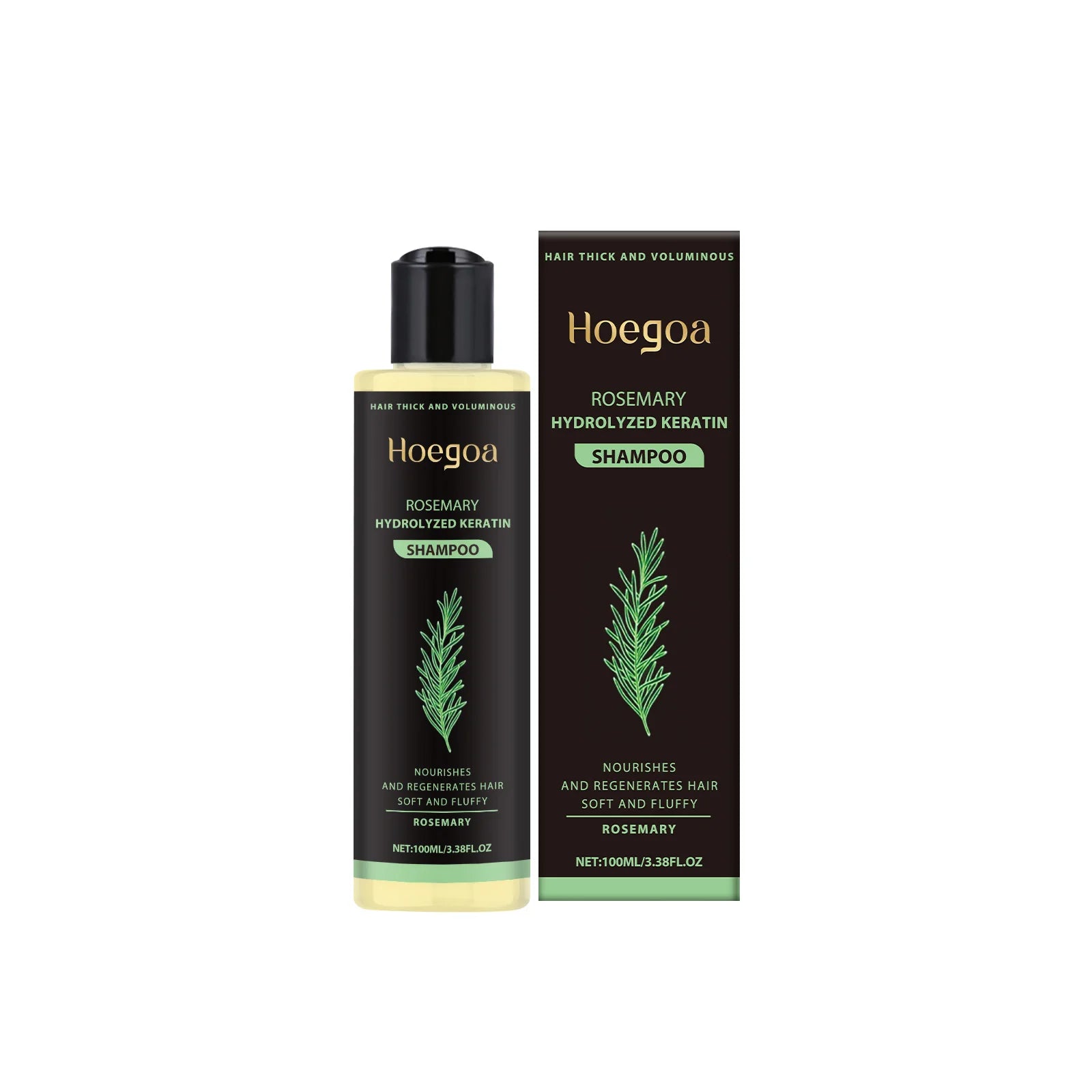 Hoegoa Rosemary Hair Shampoo Volumizing and Thickening Strengthening and Oil Control Nourishes and Repairs Hair Oil Adds Volume