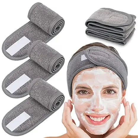 Adjustable Head Band Women Spa Wide Hairband Yoga Bath Shower Makeup Wash Face Cosmetic Headband Soft Toweling Hair Accessories