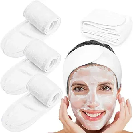 Adjustable Head Band Women Spa Wide Hairband Yoga Bath Shower Makeup Wash Face Cosmetic Headband Soft Toweling Hair Accessories