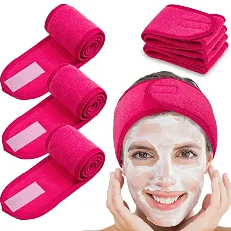 Adjustable Head Band Women Spa Wide Hairband Yoga Bath Shower Makeup Wash Face Cosmetic Headband Soft Toweling Hair Accessories