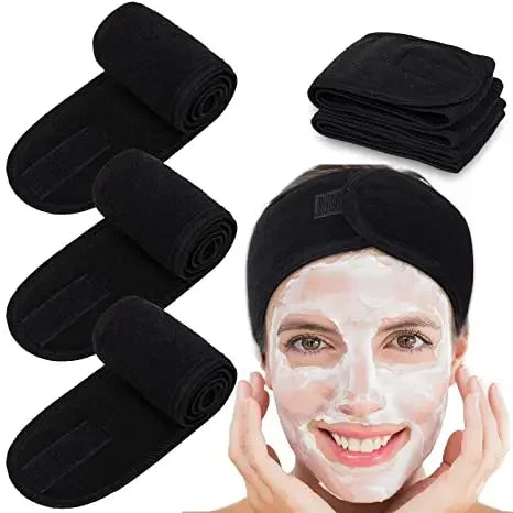 Adjustable Head Band Women Spa Wide Hairband Yoga Bath Shower Makeup Wash Face Cosmetic Headband Soft Toweling Hair Accessories